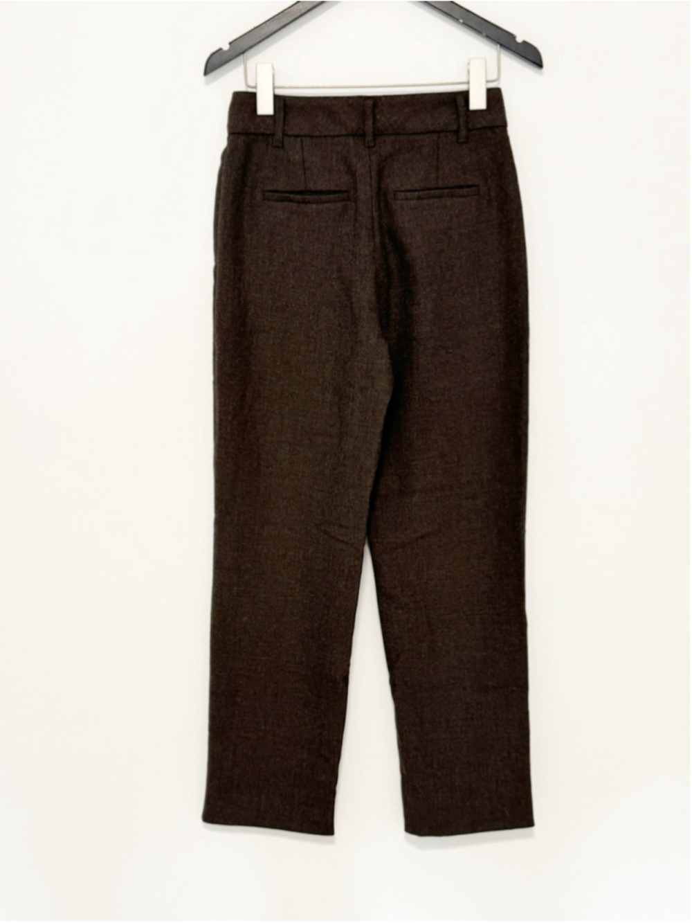 Aritzia Wilfred The Effortless Wool Blend Pant Heather Rich Cocoa size 4 - Picture 4 of 7